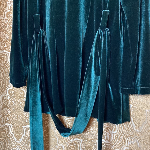 •fridayiminlove• {deep green embroidered velvet} Take Me to Breakfast Jacket - Picture 9 of 11
